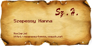 Szepessy Hanna névjegykártya